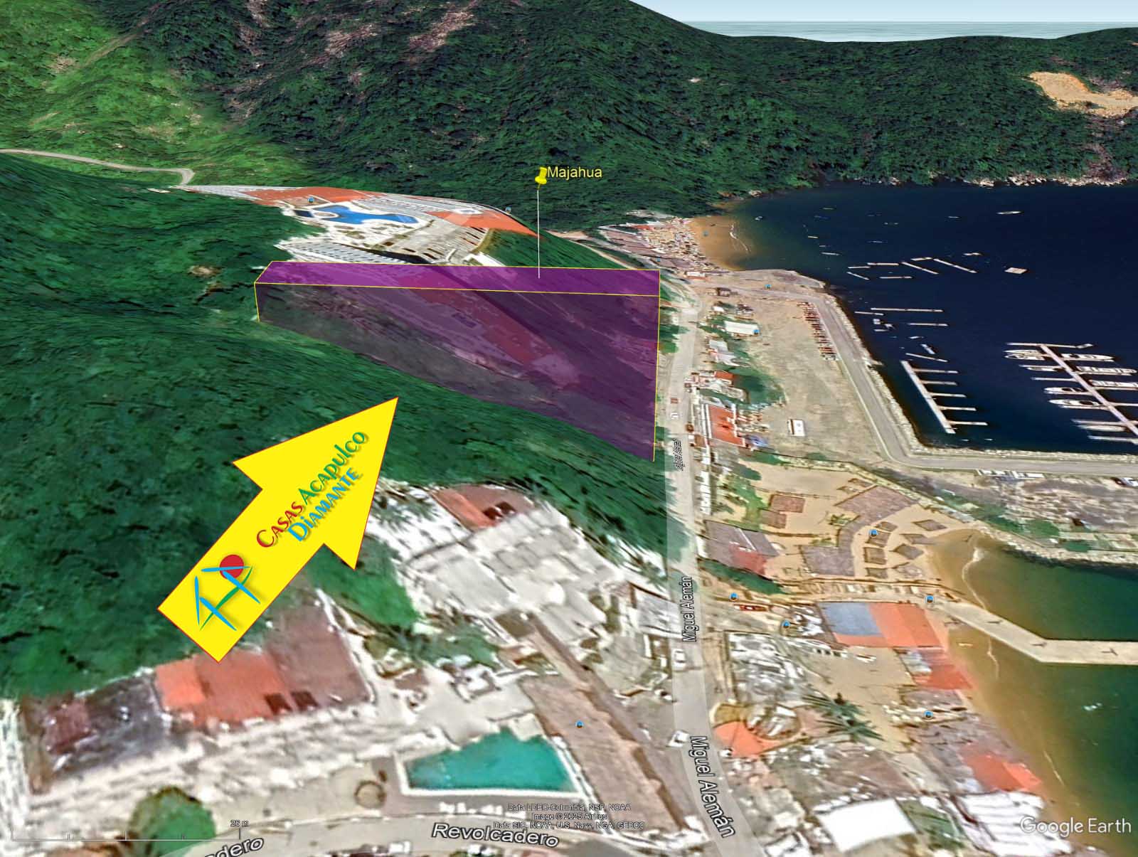 Terreno Puerto Marqués Majahua 10 - Vista aérea 4
